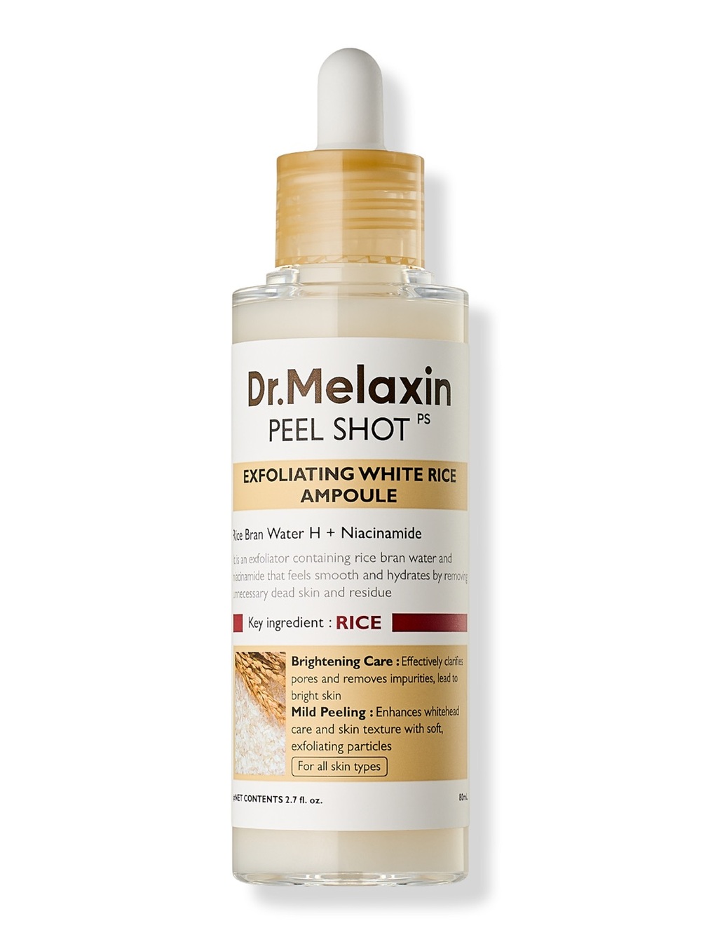 Dr. Melaxin Peel Shot Exfoliating White Rice Ampoule 2.7 fl oz 80ml BNIB SEALED